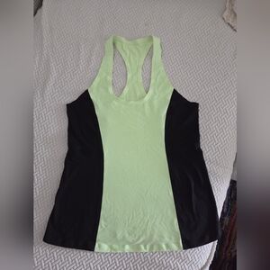 Lululemon Athletica Women's Lime and Black Racerback Top
